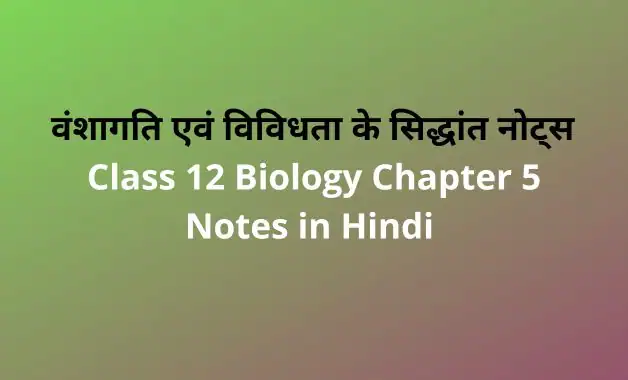 Class-12-Biology-Chapter-5-Notes-in-Hindi